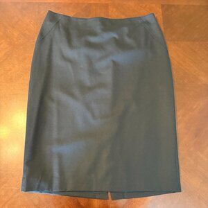 Talbots Petite 12P Black Wool Blend Pencil Skirt